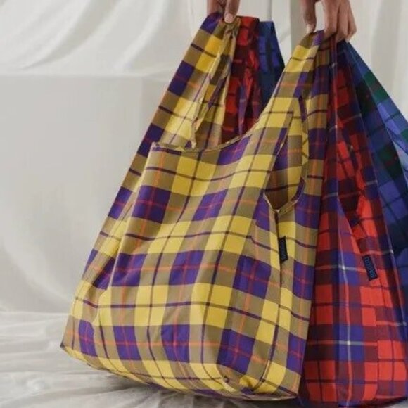 NWT Standard Baggu - Yellow Tartan - Picture 3 of 3